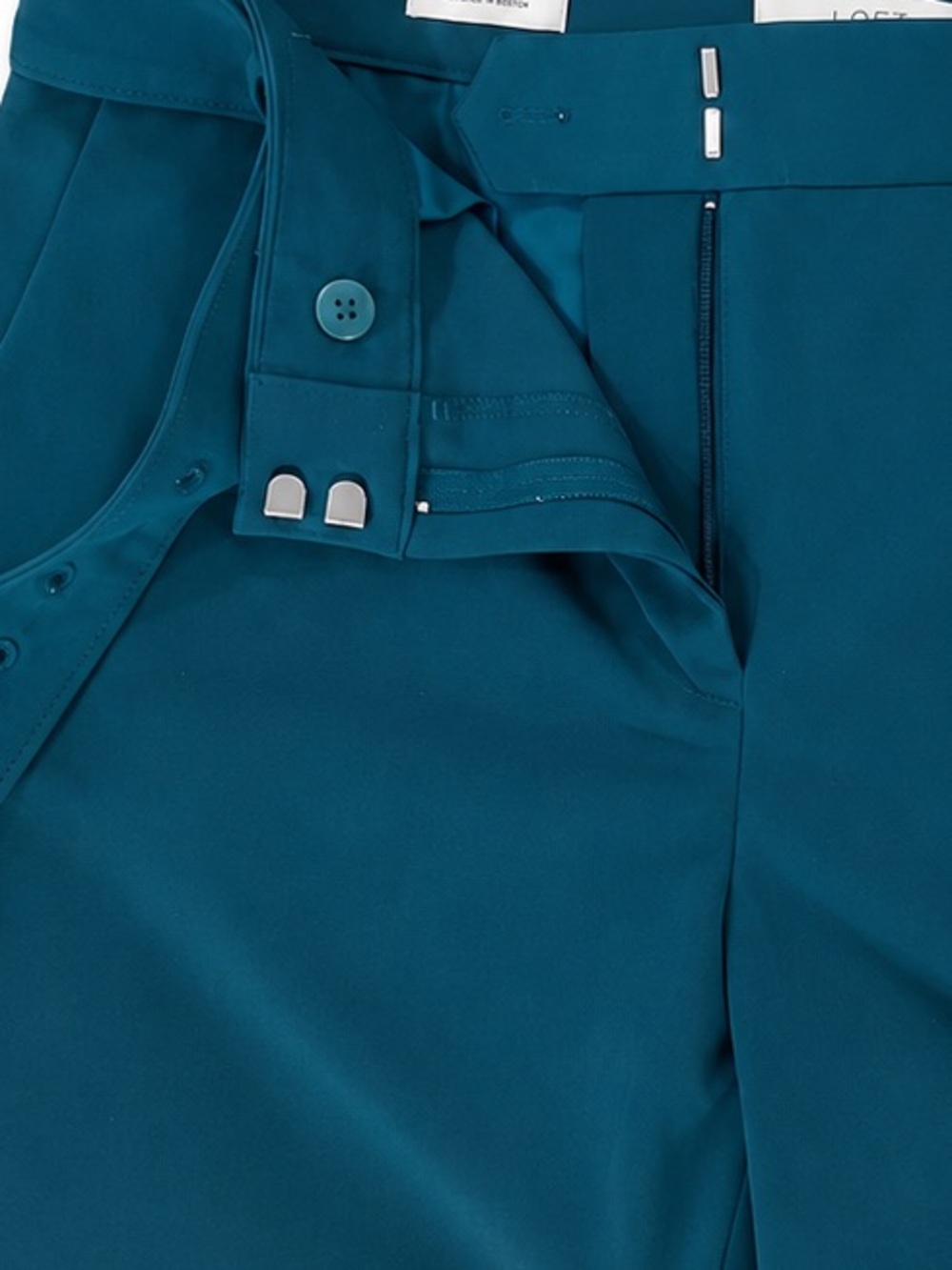 LOFT Devin Belted Slim Bi-Stretch Ankle Pants Teal Size 8 NWT - Picture 5 of 9